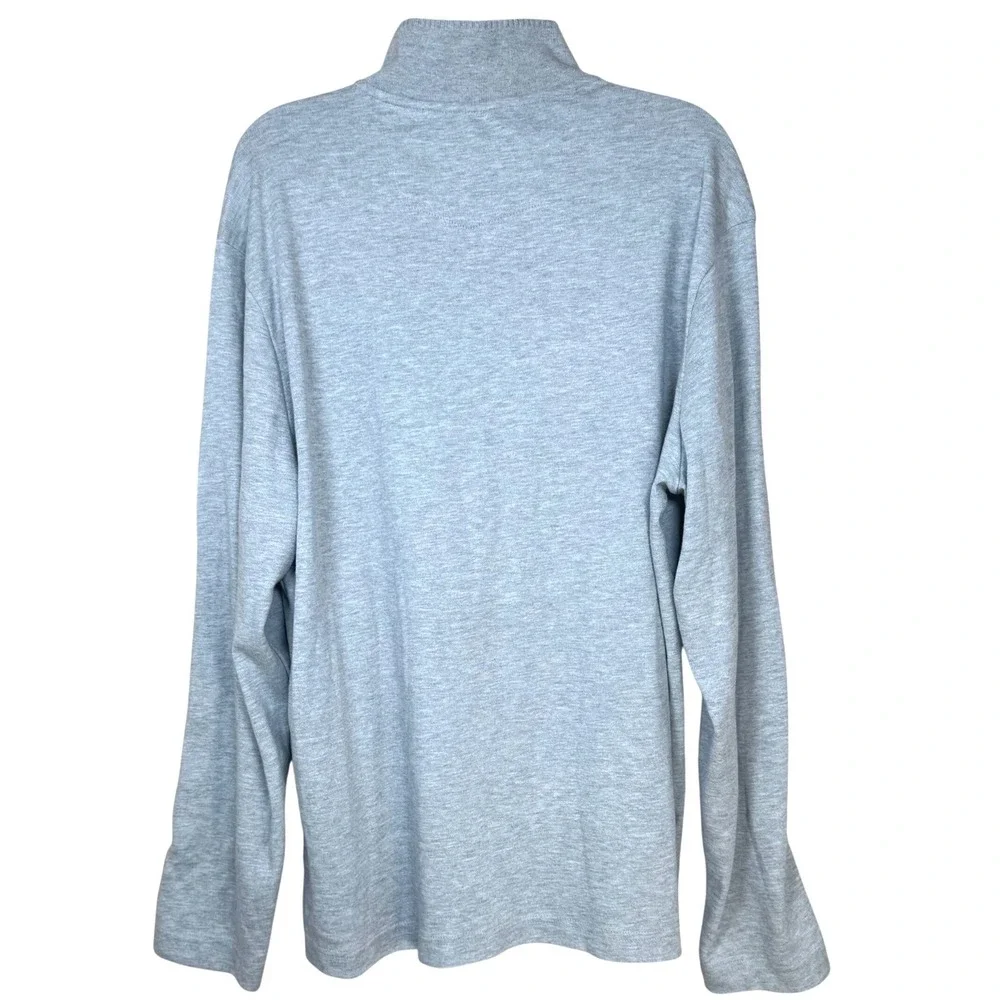 Robert Graham Pullover Mens XL Grey Excellent Quarter Zip Floral Trim Casual Lux